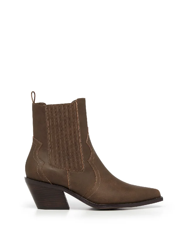 women shoes for formal daytime events-Forum Ankle Boot Chocolate