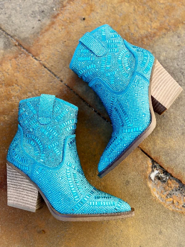 women shoes for chic holiday celebrations-Very G Turquoise Maze of Life Boots