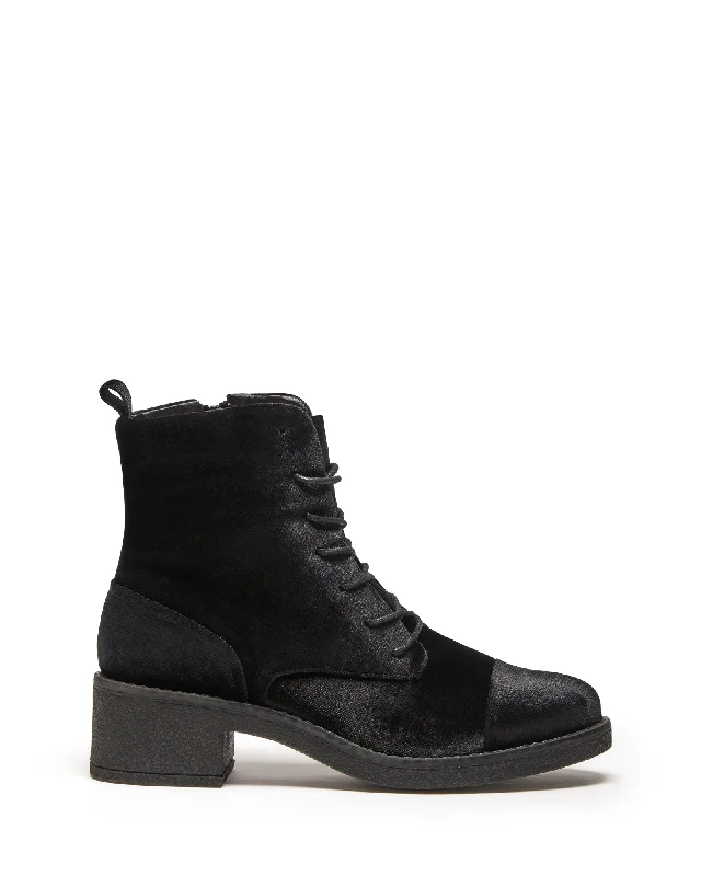 women shoes for chic, everyday wear-Axel Boot Black Velvet