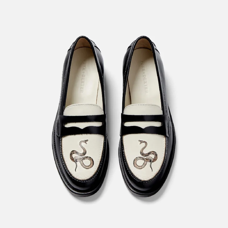 women shoes for polished office looks-Wilde Snake Penny Loafer - Women's