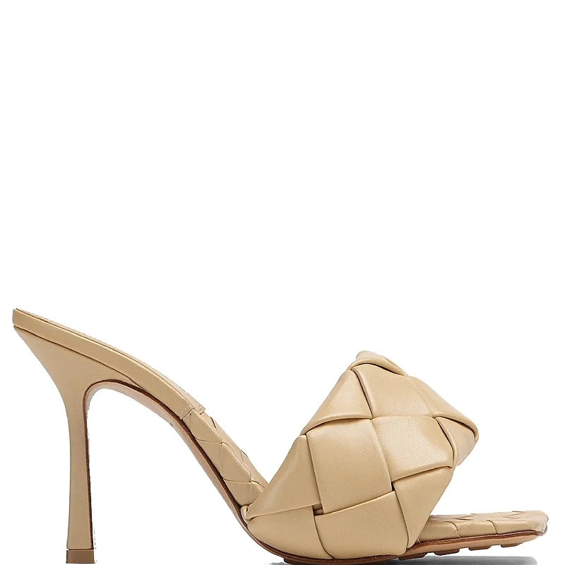 women shoes for stylish brunch looks-Lido Maxi Mule 90, Cane Sugar