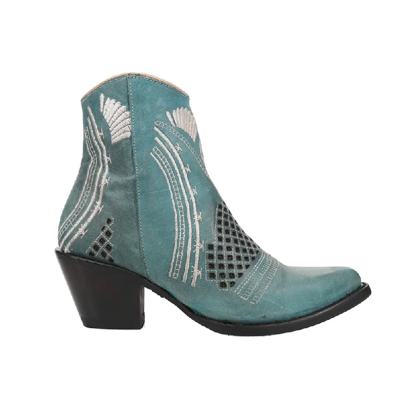 women shoes for trendy and active lifestyles-Savannah Embroidered Round Toe Cowboy Booties