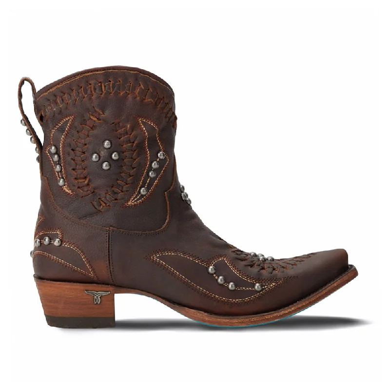 women shoes for spring and fall weather-Cossette Studded Embroidered Snip Toe Zippered Cowboy Booties