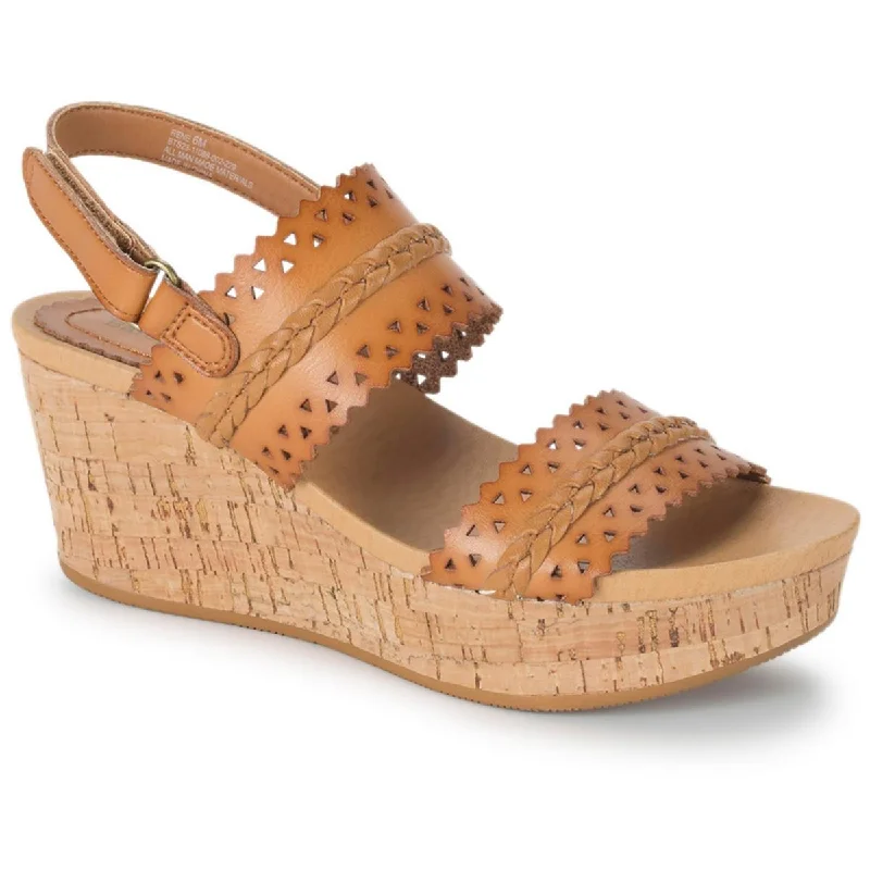 women shoes for summer evening outings-Baretraps Womens Rene Faux Leather Cork Platform Sandals