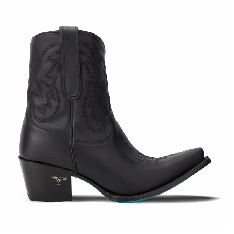 women shoes for formal evening events-Smokeshow Embroidered Snip Toe Zippered Cowboy Booties