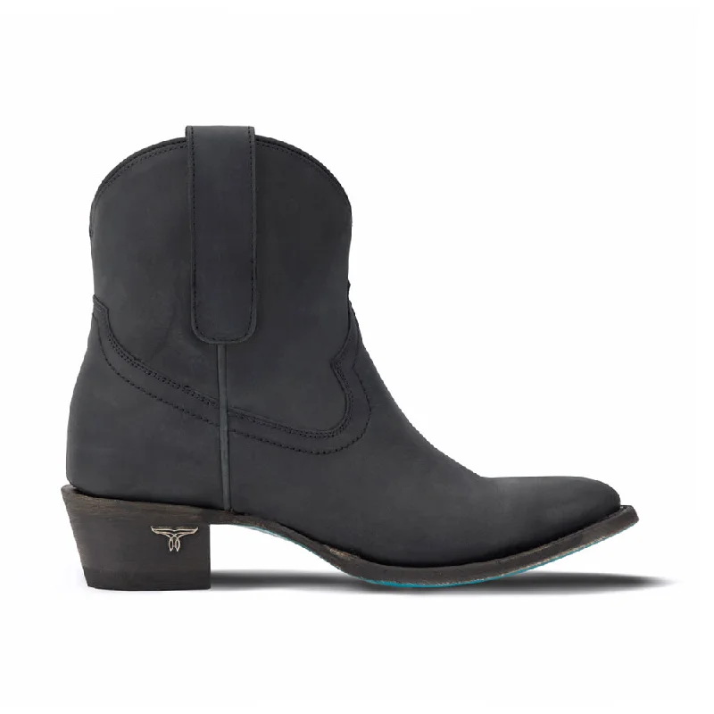 women shoes with sophisticated style-Plain Jane Round Toe Zippered Cowboy Booties