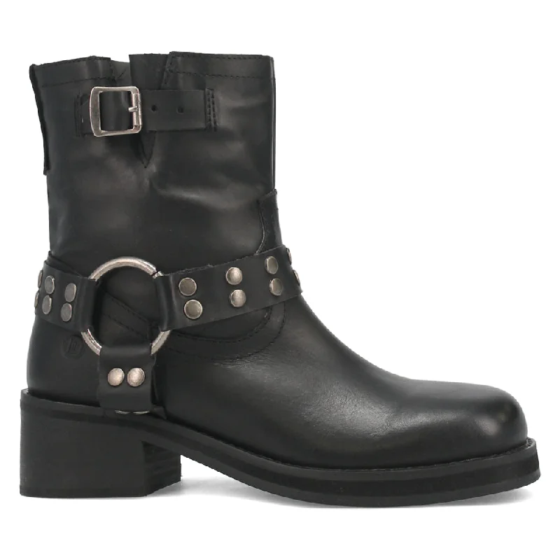 women shoes with supportive arch-Anarchy Round Toe Motorcycle Boots