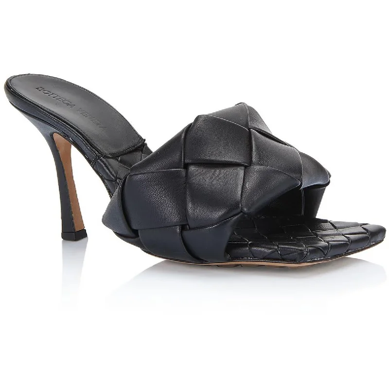 women shoes for sleek, sophisticated looks-Bottega Veneta Womens Lido  Leather Dressy Heels