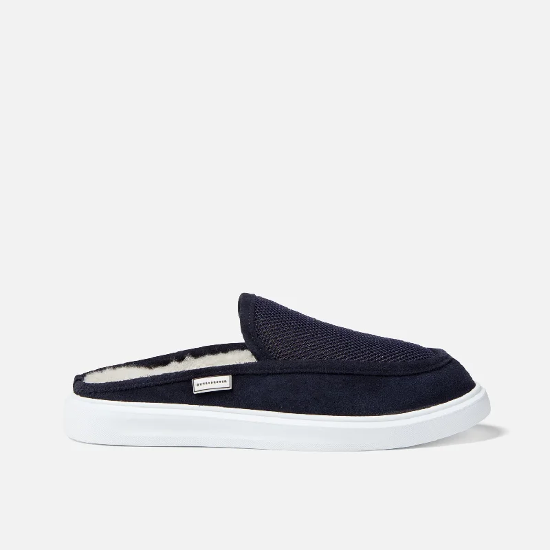 women shoes with soft suede soles-Sean Navy Slipper - Women's