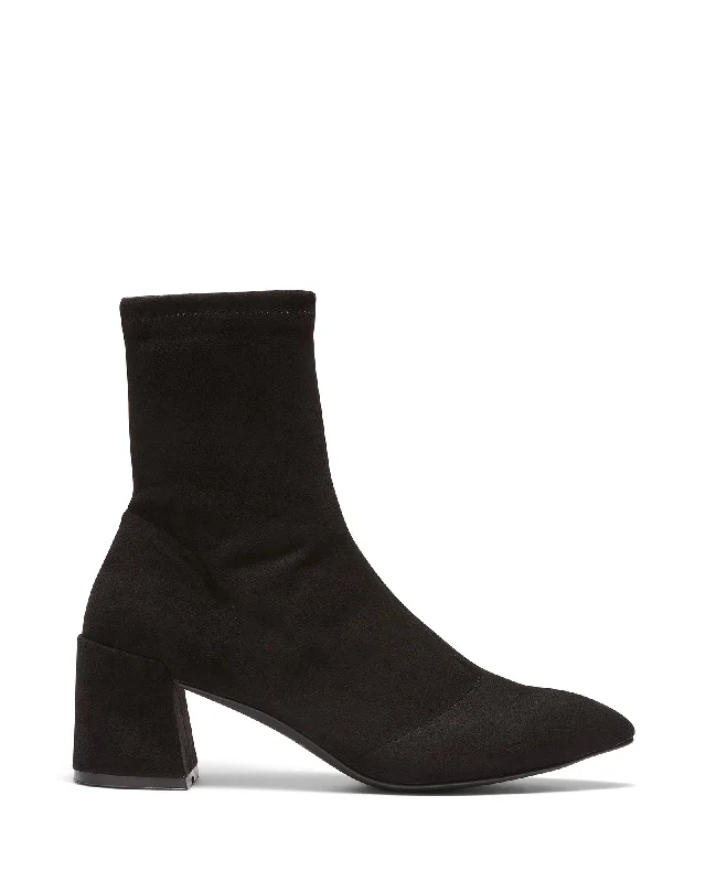 women shoes for cozy fall looks-Sylvia Boot Black Faux Suede