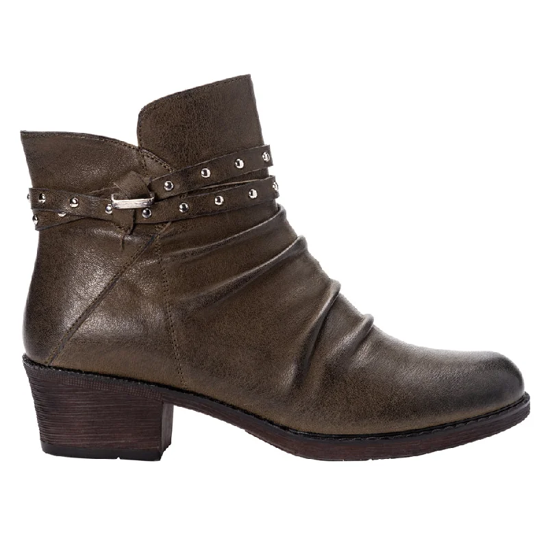 women shoes for cozy outdoor adventures-Roxie Zippered Pull On Round Toe Booties