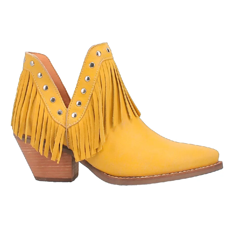 women shoes for relaxed, stylish outfits-Fine N' Dandy Fringe Studded Snip Toe Cowboy Booties