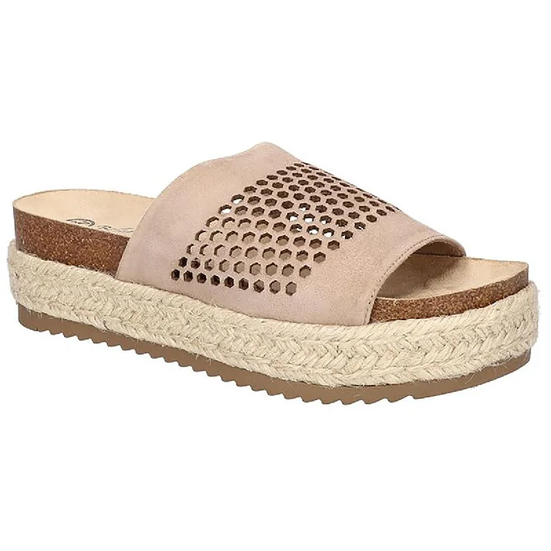 women shoes for comfortable street style-Bella Vita Womens Beverly  Leather Espadrille Platform Sandals