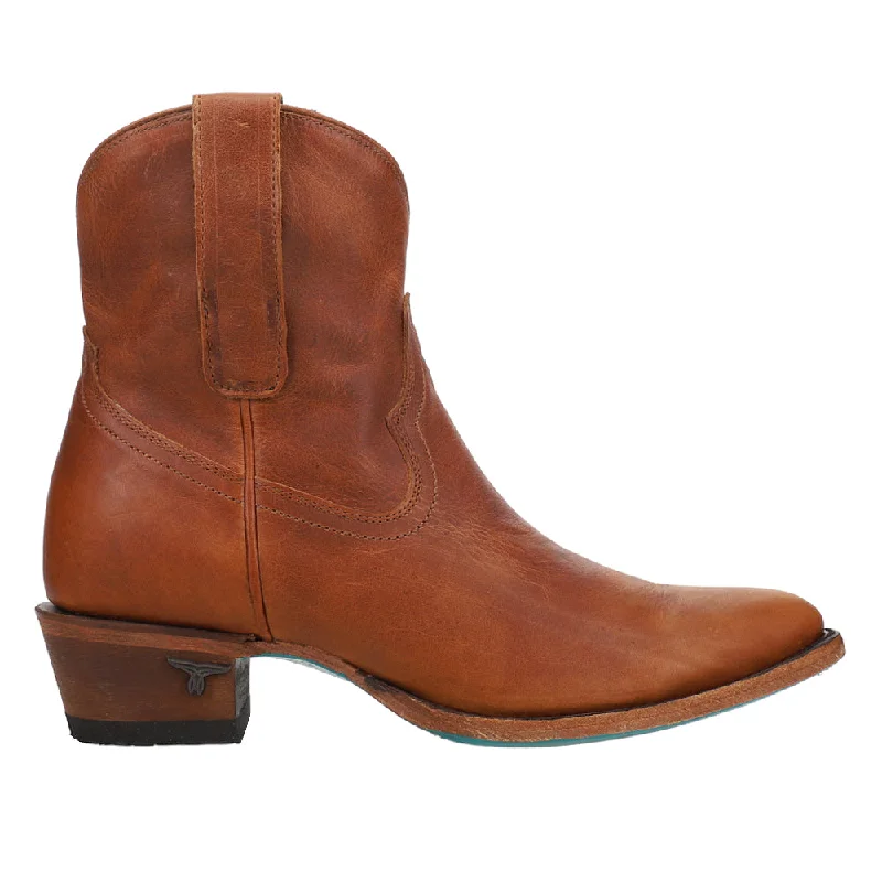 women shoes with trendy color combinations-Plain Jane Round Toe Cowboy Booties