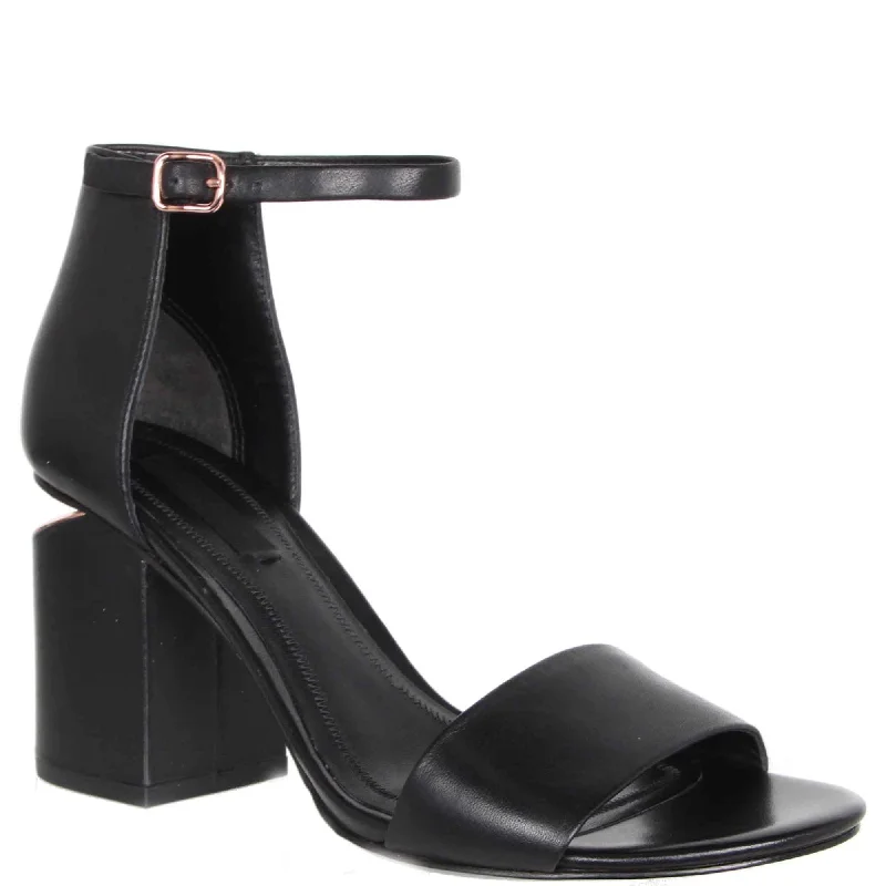 women shoes for sleek and smooth designs-Abby Sandal 80, Black/Rose Gold