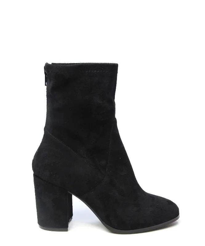 women shoes for professional business attire-Hoxton Boot Black Faux Suede