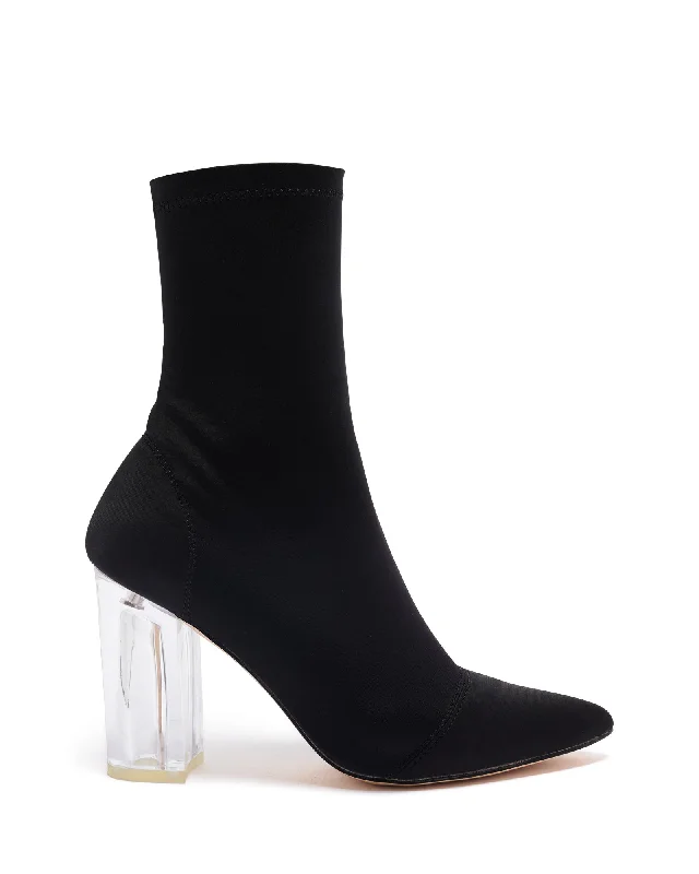 women shoes for chic dinner parties-Saber Black Lycra *FINAL SALE*