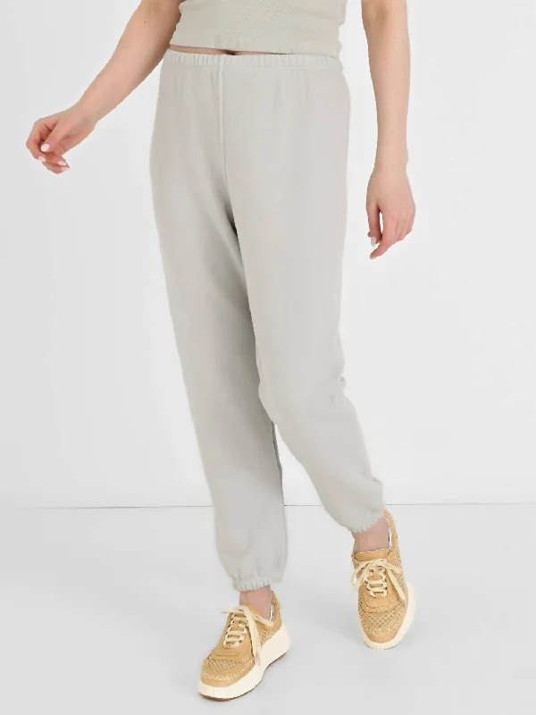 women’s trendy maxi dresses-Stevie Fleece Sweatpant In Chalk