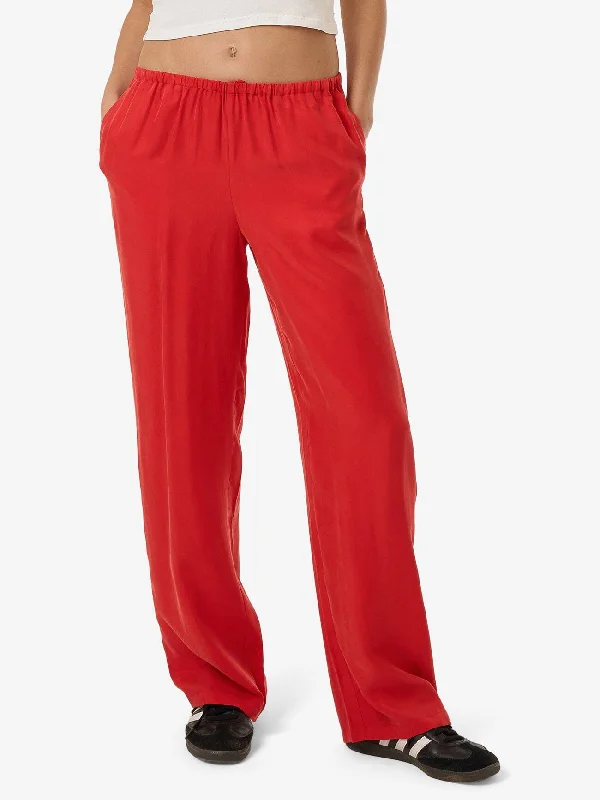 women’s casual knit sweaters-Scarlet Pant - Flame Red