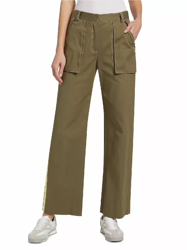 women’s comfy knit cardigans-Isa Cargo Pants In Dark Olive