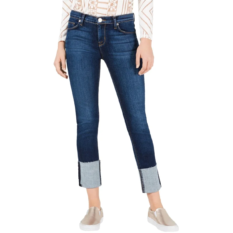 women’s stylish holiday outfits for office-Hudson Womens Tally Deep Cuff Cropped Jeans