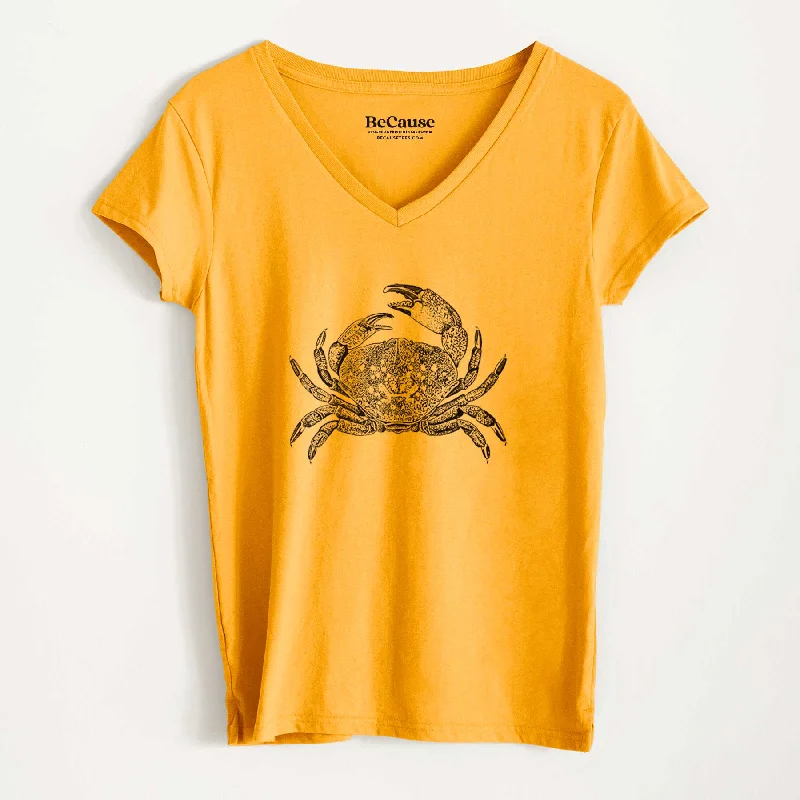 women’s business skirts for work-Dungeness Crab - Women's 100% Recycled V-neck