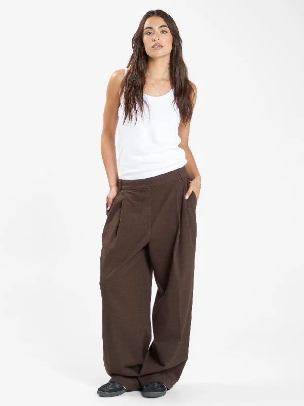 women’s trendy work jackets-Giovanna Trouser - Burnt Chestnut