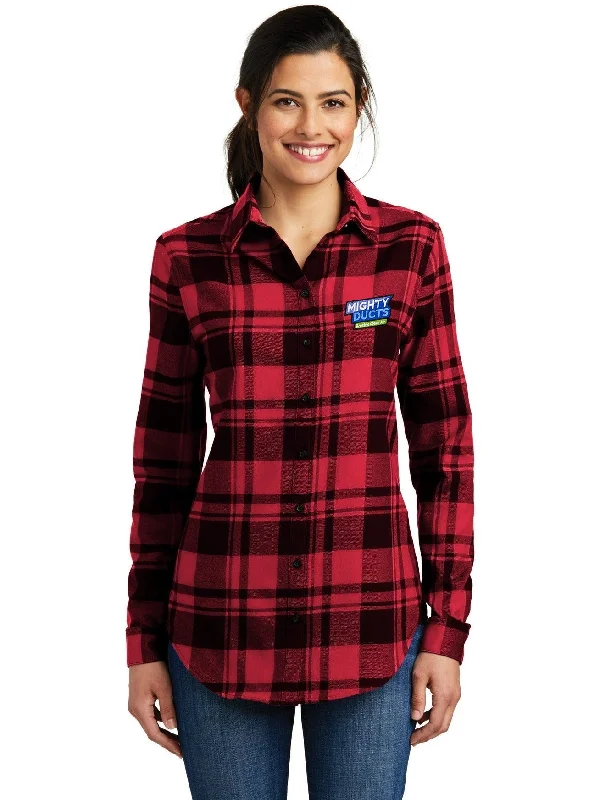 women’s trendy summer skirts-Port Authority Ladies Plaid Flannel Tunic