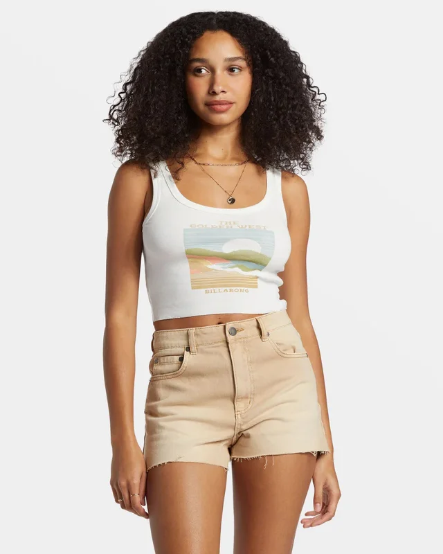 women’s business casual skirts-The Golden West Cropped Tank Top