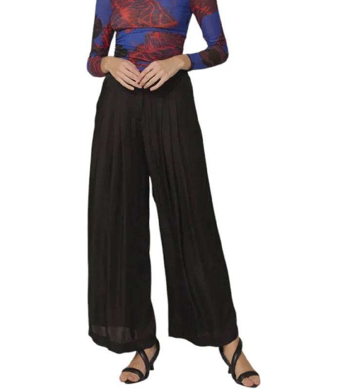 women’s fashionable formal shirts-Milo Trouser In Black