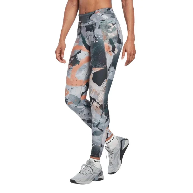 women’s business casual fashion outfits-Reebok Lux Allover Print Bold Leggings - Women