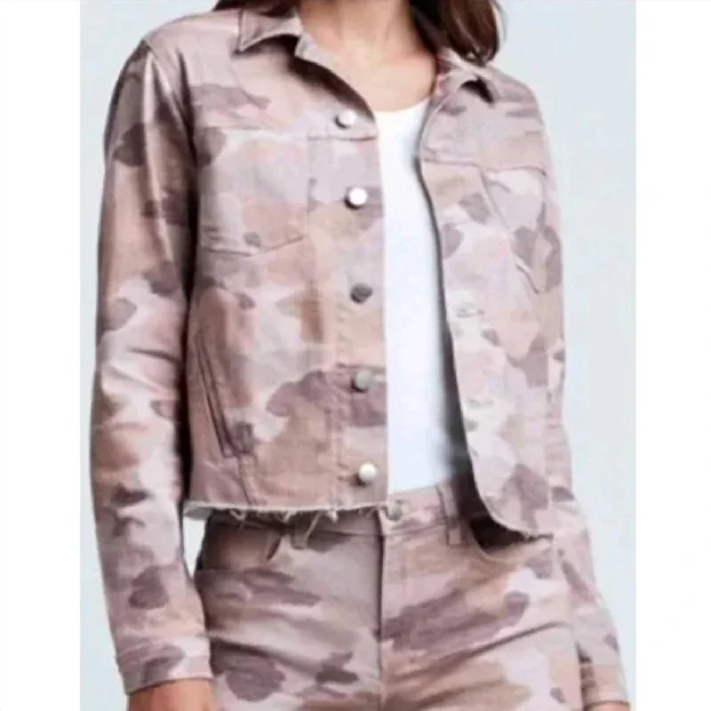 women’s chic casual outerwear-Janice In Nude Rose Camo