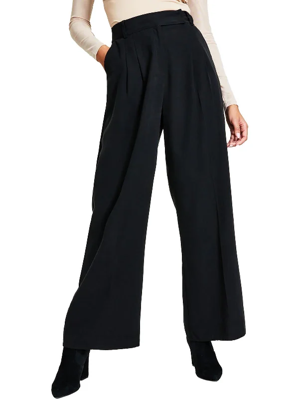 women’s cozy warm sweaters-Womens High Rise Ankle Wide Leg Pants