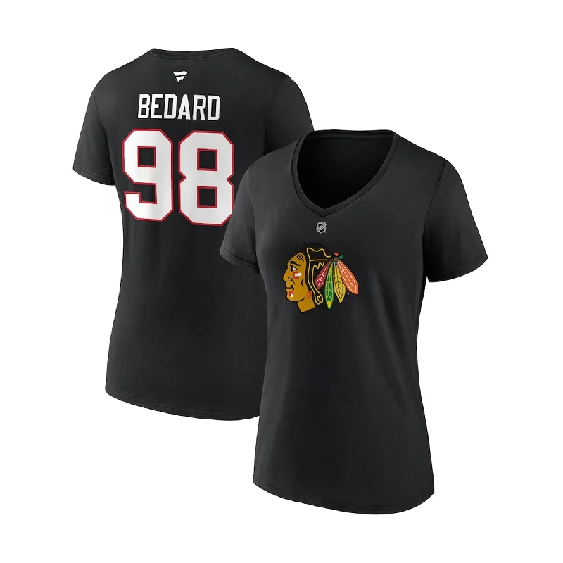 women’s stylish winter jumpers-Chicago Blackhawks Fanatics Authentic N&N Womens Shirt - Connor Bedard