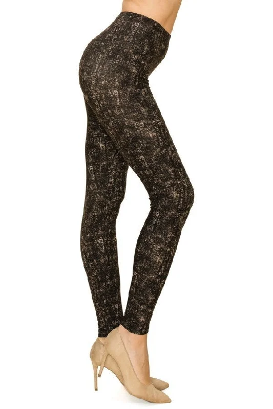 women’s trendy work jackets-Multi Print, Full Length, High Waisted Leggings In A Fitted Style With An Elastic Waistband