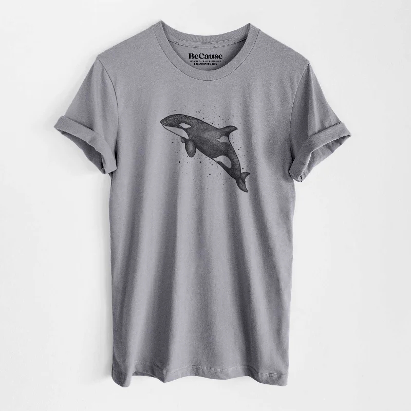 women’s stylish printed blouses-Orca Whale - Lightweight 100% Cotton Unisex Crewneck