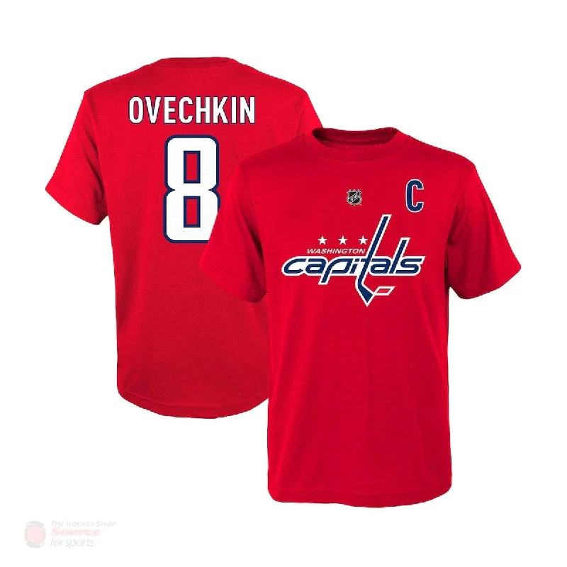 women’s trendy wool tops-Washington Capitals Outer Stuff Name & Number Youth Shirt - Alexander Ovechkin