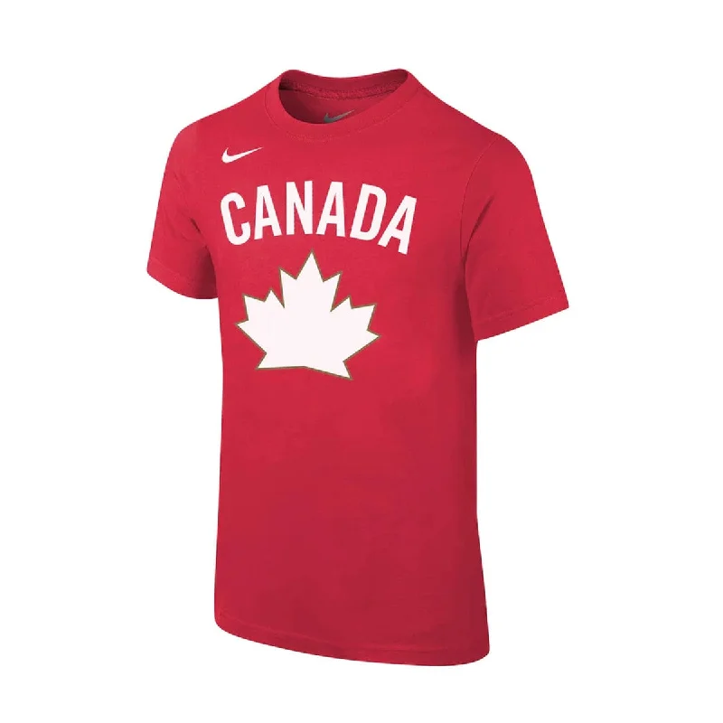 women’s chic work sweaters-Hockey Canada Nike Heritage Core Cotton Youth Shirt