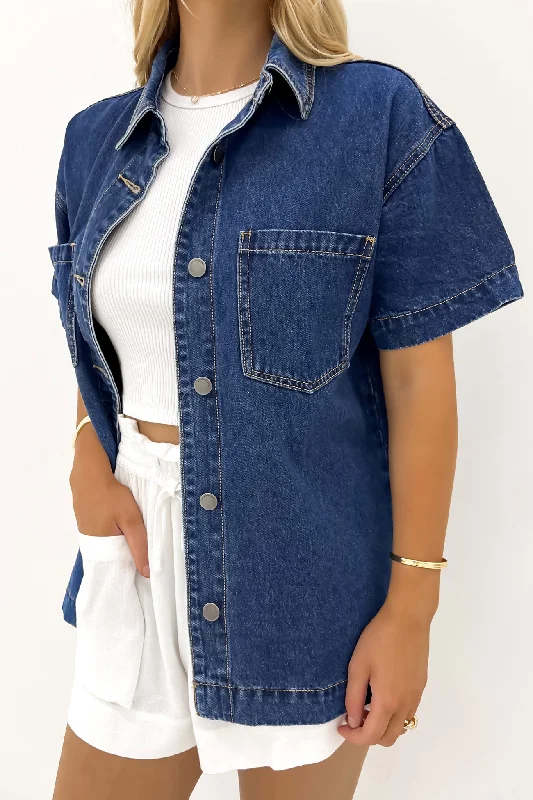 women’s elegant formal wear-Simi Denim Shirt Heritage Blue