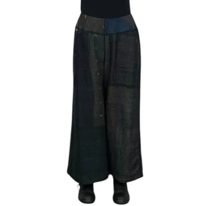 women’s trendy weekend tops-JAIPUR PATCH WIDE LEG PANT