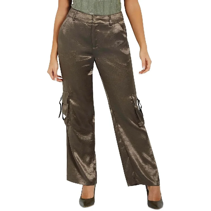 women’s cozy holiday cardigans-Jamie Womens High Rise Dressy Cargo Pants