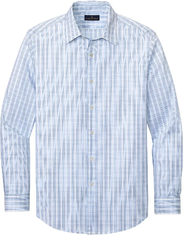 White/Newport Blue Grid Check