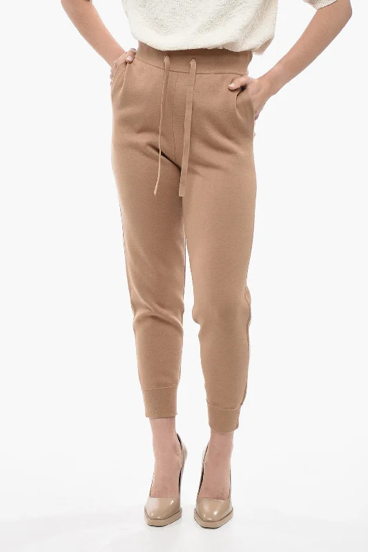 women’s business casual tops-Burberry Cashmere Blend Sweatpants With Cuffs