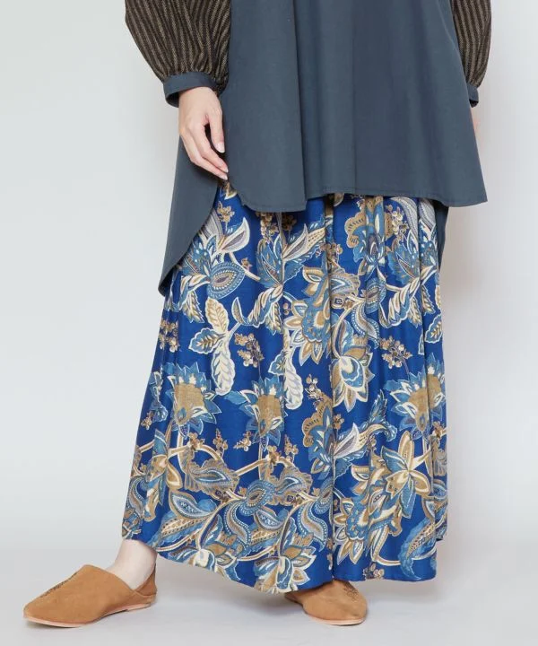 women’s smart casual skirts-Bohemian Style Wide Leg Trousers