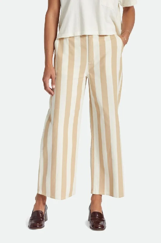 women’s chic weekend jackets-Victory Wide Leg Pant - Sand