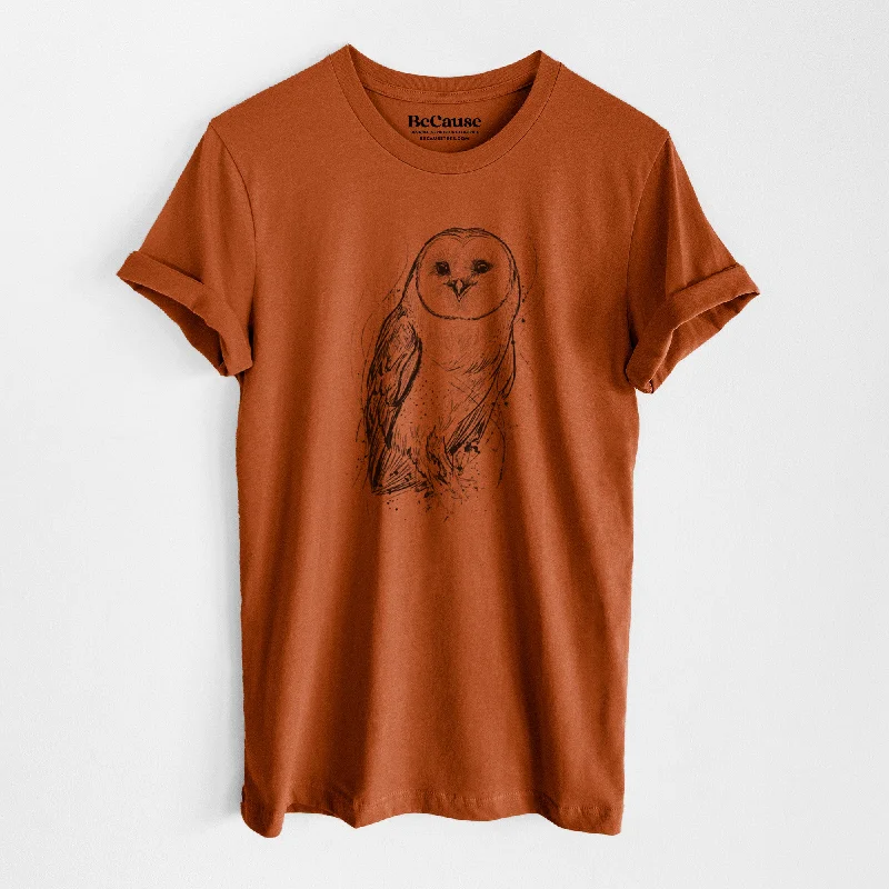 women’s casual chic outfits-Barn Owl - Tyto alba - Lightweight 100% Cotton Unisex Crewneck