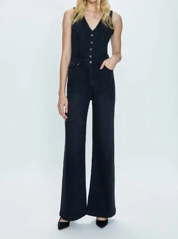 women’s cozy wool tops-Aria Jumpsuit In Mulholland