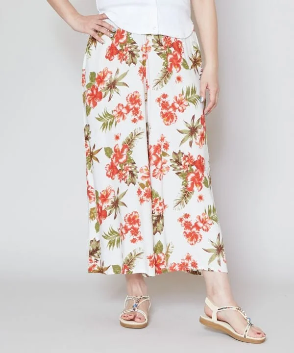 women’s chic fashion tops-Botanical Wide Leg Pants