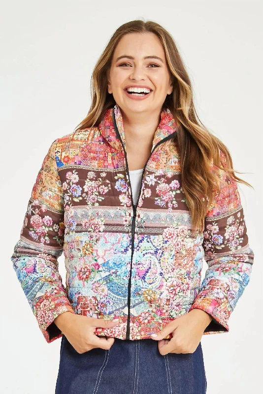 women’s trendy pleated dresses-Yukon Puffer Jacket In Multi