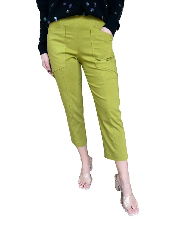 women’s cozy jackets for winter-Control Stretch D Ring Crop Cargo Pant In Olive Oil